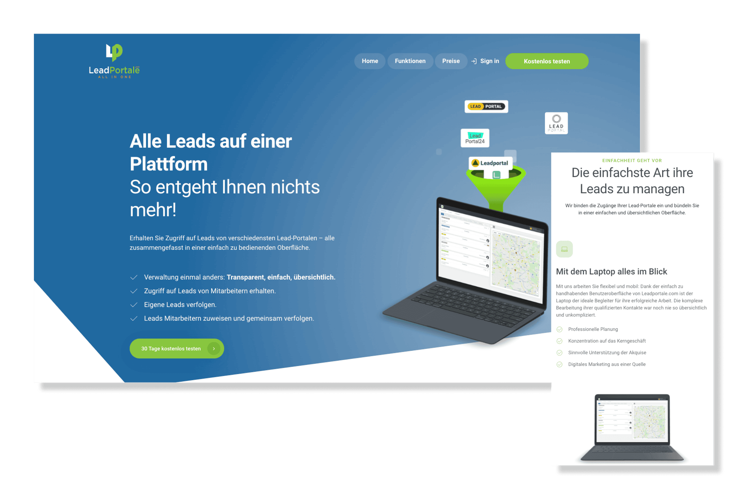 Leadportale Website