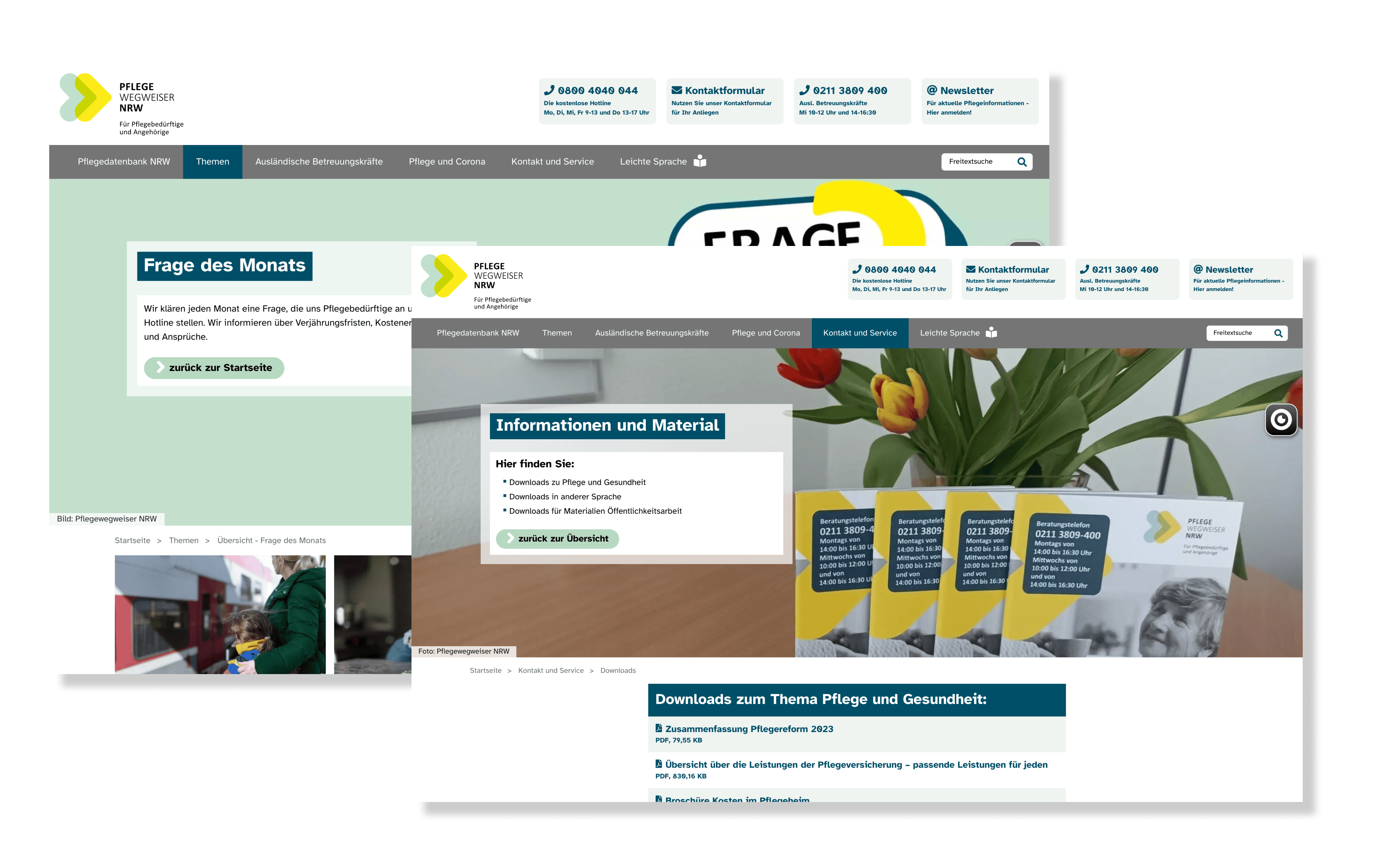 Pflegewegweiser NRW Website