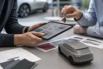Besprechung zu digitalen Nutzerwegen im Automobilumfeld