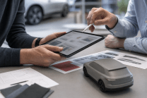 Besprechung zu digitalen Nutzerwegen im Automobilumfeld