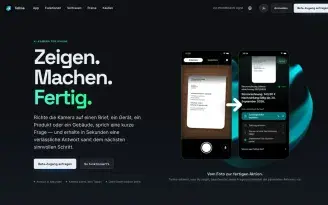 Websiteansicht von Tellme