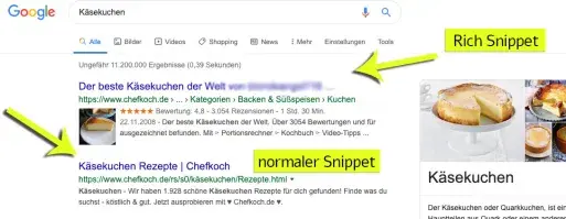 Rich Snippets bei Google