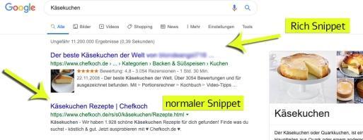 Rich Snippets bei Google