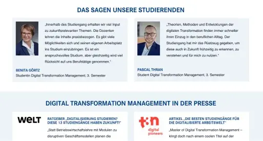 Testimonials Landingpage